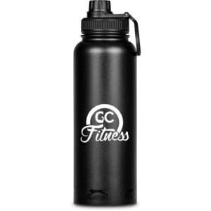Slazenger Hooper Stainless Steel Vacuum Water Bottle - 1.2 Litre - Black