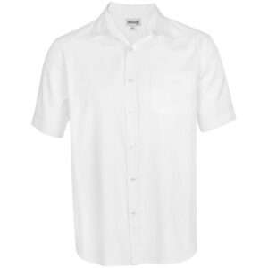 Mens Short Sleeve Seattle Twill Shirt - White