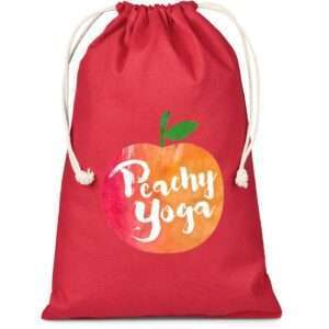 Allsorts Maxi Cotton Drawstring Pouch - Red