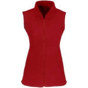Ladies Yukon Micro Fleece Bodywarmer - Red