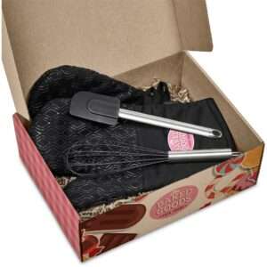 Serendipio Pastry Chef Baking Gift Set - Pair - Black
