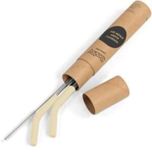 Kooshty Slurp Straw Set - Cream
