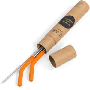 Kooshty Slurp Straw Set - Orange