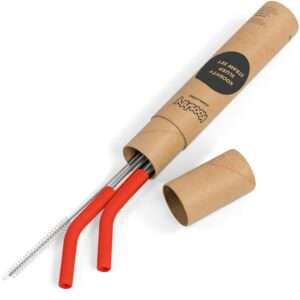 Kooshty Slurp Straw Set - Red