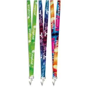 Crocodile Clip Double-Sided Sublimation Petersham Lanyard